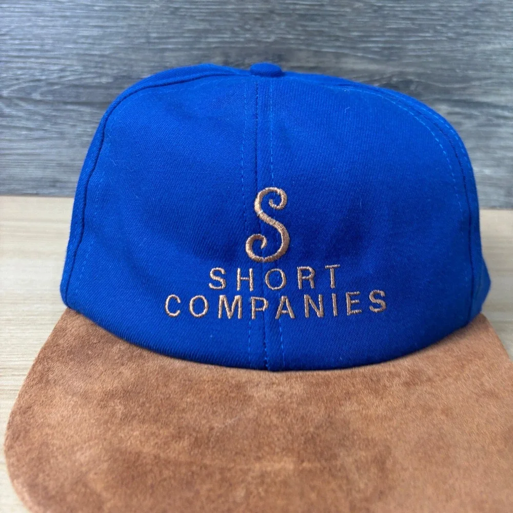 Vintage Short Companies Hat Cap Snapback Blue USA Made One Size‎ Adjustable